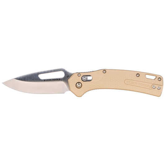 Klein Tools OGK000TNT KTO Resurgence Knife, Drop Point Blade, Sand Handle