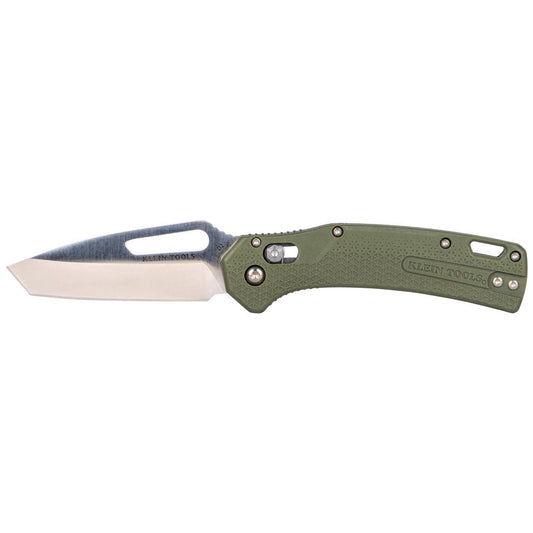 Klein Tools OGK001GNT KTO Resurgence Knife, Tanto Blade, Moss Green Handle