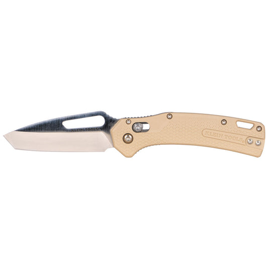 Klein Tools OGK001TNT KTO Resurgence Knife, Tanto Blade, Sand Handle