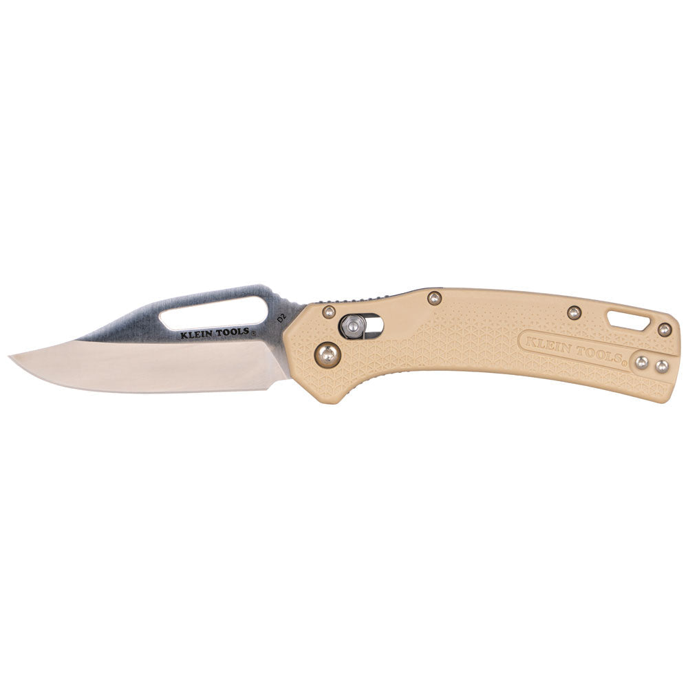 Klein Tools OGK002TNT KTO Resurgence Knife,Clip Point Blade, Sand Handle