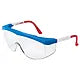 MCR SAFETY SS130 Stratos Red/Wht/Blue Frame Clear Lens