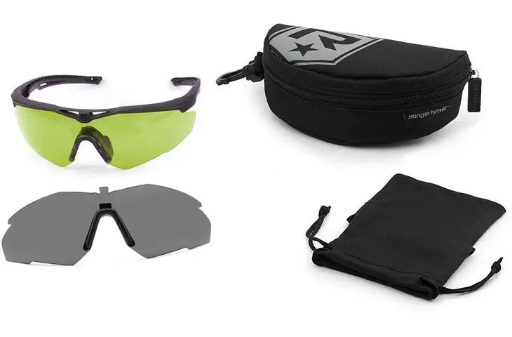 Revision Military 4-0152-9512 Stingerhawk® Eyewear - Smoke Essential Laser Kit (Large)