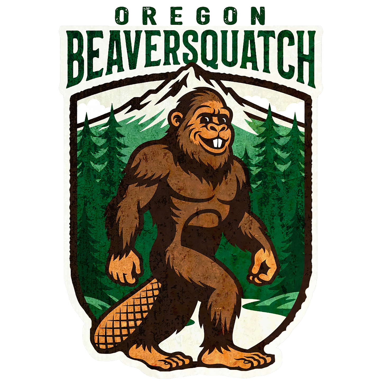 Paradise Clay IHS-10P-077 Oregon Beaversquatch - Vinyl Sticker (10 Pack)