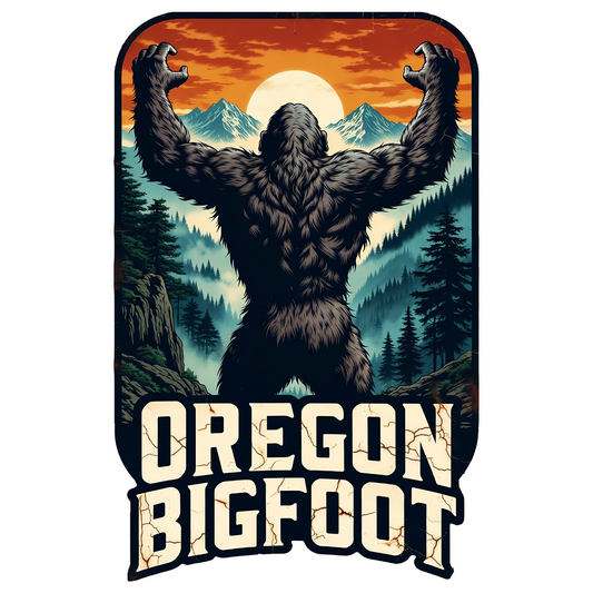 Paradise Clay IHS-10P-095 Oregon Bigfoot Power Pose - Vinyl Sticker (10 Pack)
