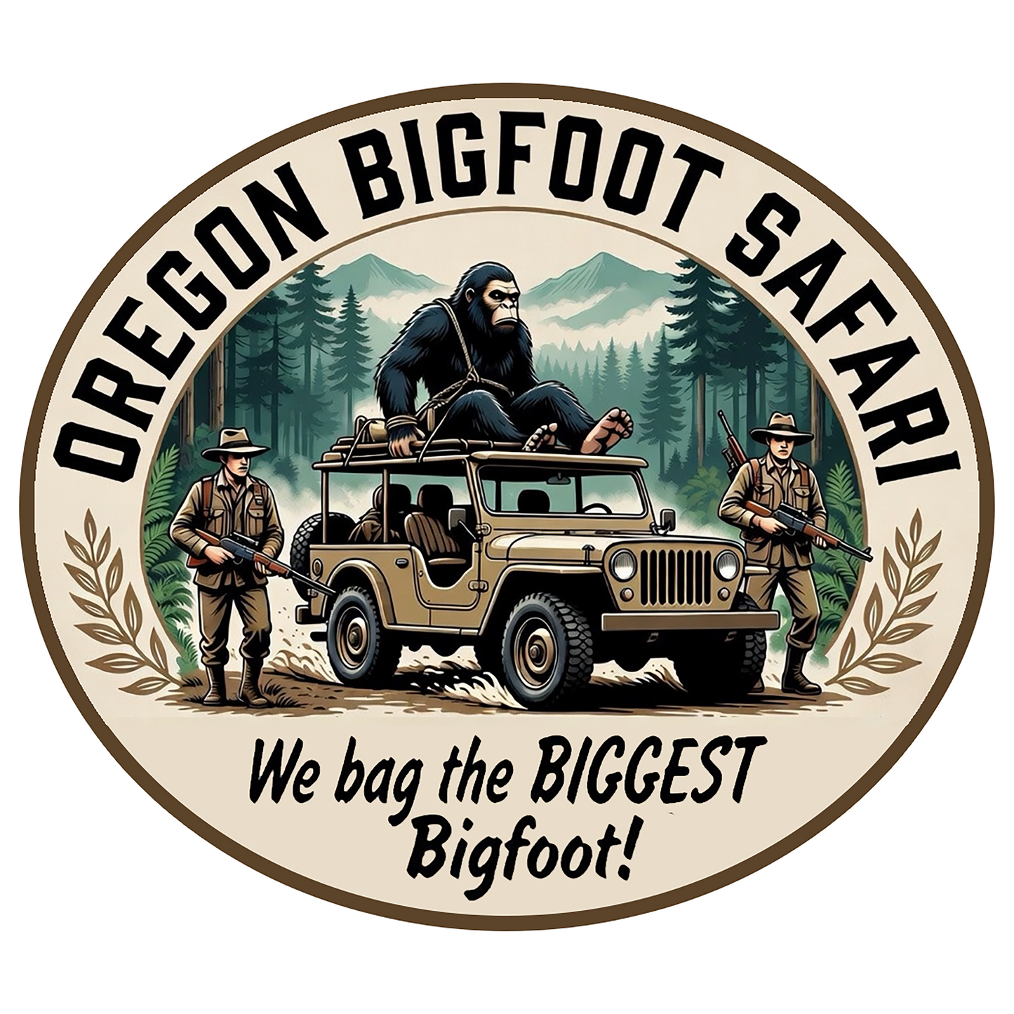 Paradise Clay IHS108 Oregon Bigfoot Safari - Vinyl Sticker (1 STICKER)