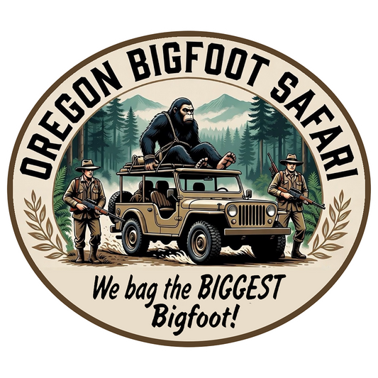 Paradise Clay IHS-10P-108 Oregon Bigfoot Safari - Vinyl Sticker (10 Pack)