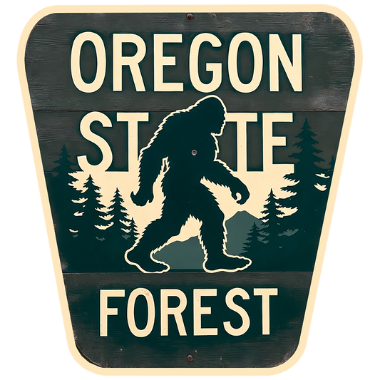 Paradise Clay IHS-10P-089 Oregon State Forest Sign - Vinyl Sticker (10 Pack)