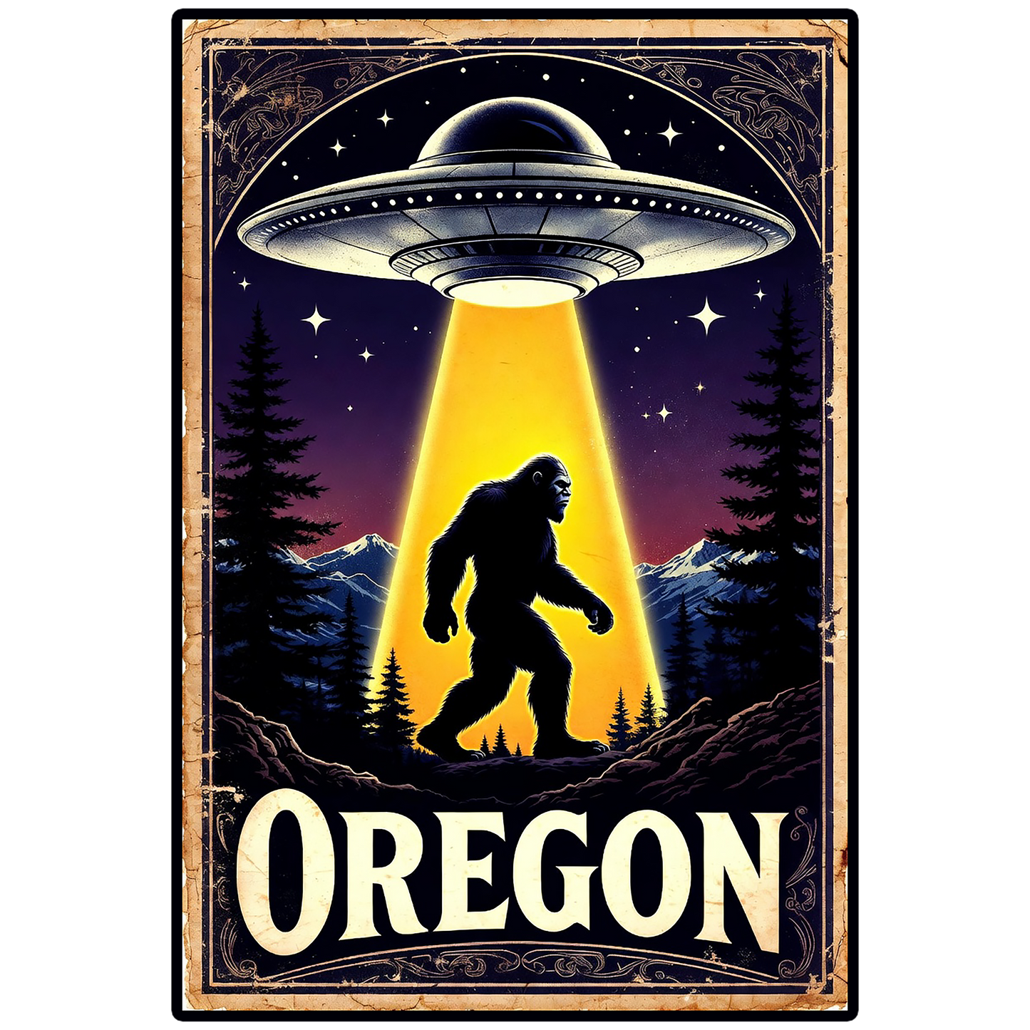 Paradise Clay IHS099 Oregon UFO Abduction - Vinyl Sticker (1 STICKER)