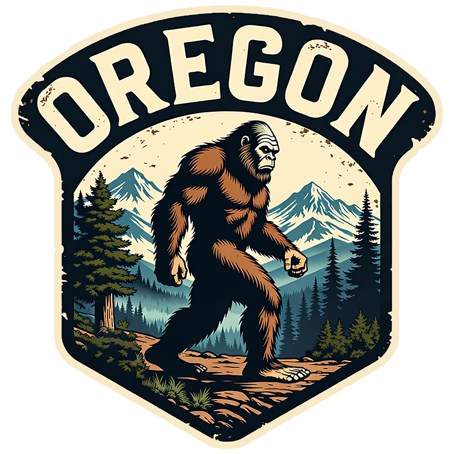 Paradise Clay IHS086 Oregon Wilderness Badge - Vinyl Sticker (1 STICKER)