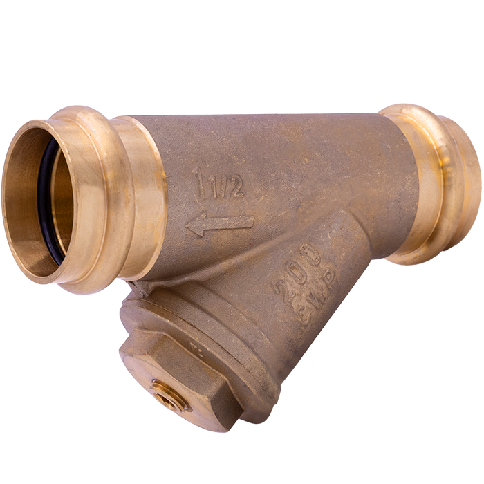 Legend Valves 105-703PNL 1/2" LegendPress No Lead Forged Brass Y-Strainer