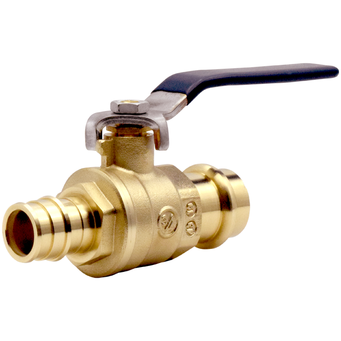 Legend Valves 101-395NL 1" LegendPress No Lead Forged Brass Cold Expansion PEX Transition Ball Valve
