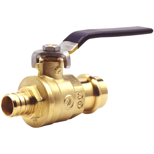 Legend Valves 101-383NL 1/2" LegendPress No Lead Forged Brass Crimp/Cinch PEX Transition Ball Valve