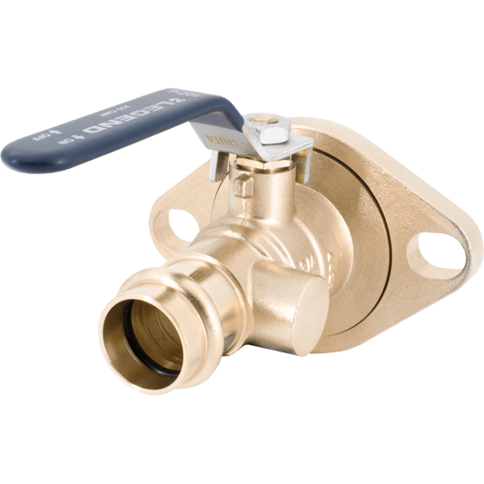 Legend Valves 101-286 1-1/4" LegendPress Forged Brass Isolation Ball Valve with Rotating Flange