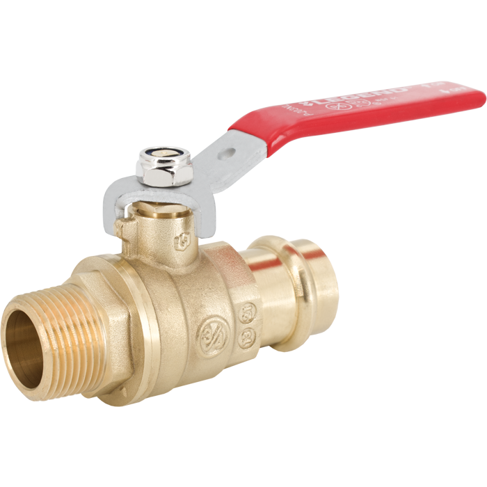 Legend Valves 101-135NL 1" LegendPress No Lead Forged Brass Full Port MNPT Transition Ball Valve