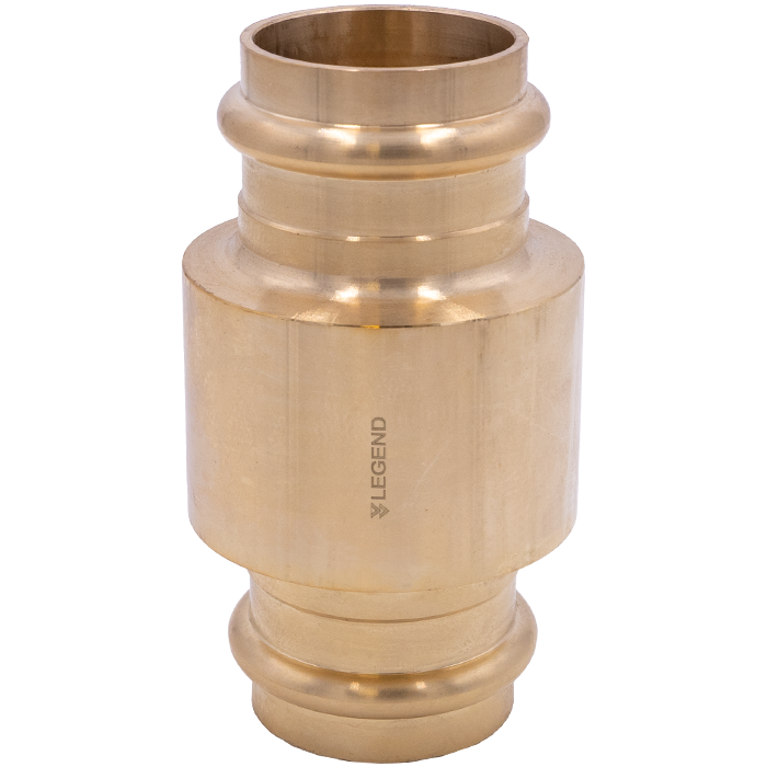 Legend Valves 105-456NL 1-1/4" LegendPress No Lead Forged Brass In-Line Check Valve