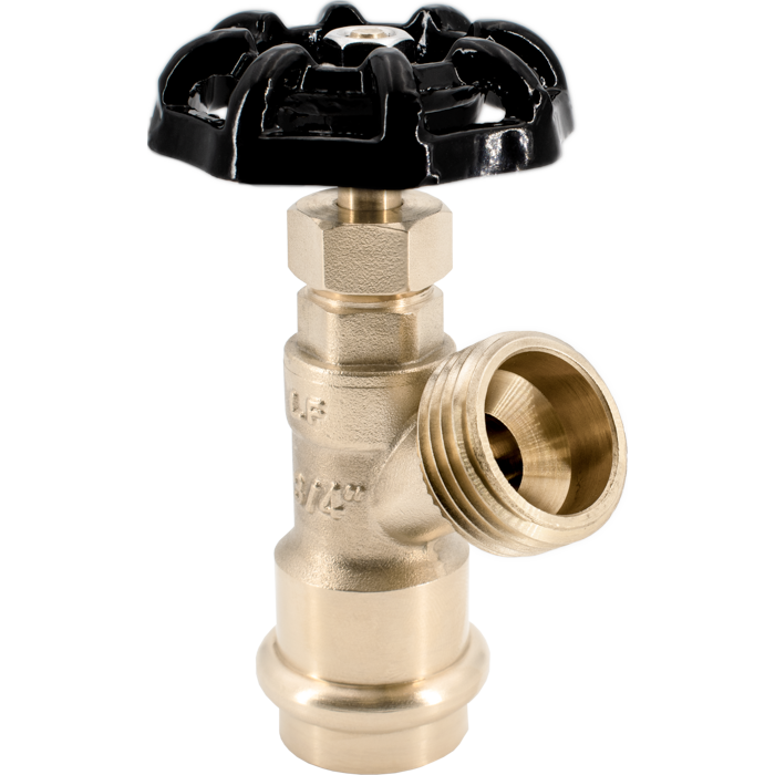 Legend Valves 107-143PNL 1/2" LegendPress No Lead Forged Brass Multi-Turn Boiler Drain