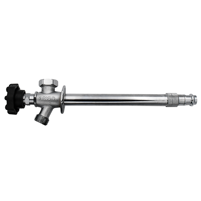 Legend Valves 108-223 1/2" x 8" Forged Brass LegendPress 1/4-Turn Frostfree Sillcock with Softouch Handle & Integrated Anti-Siphon Vacuum Breaker
