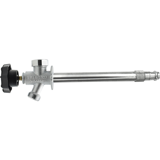 Legend Valves 108-234 1/2" x 10" Forged Brass LegendPress Multi-Turn Frostfree Sillcock with Integrated Anti-Siphon Vacuum Breaker