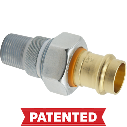 Legend Valves 301-204PNL 3/4" LegendPress No Lead Forged Brass/Forged Steel MNPT Dielectric Union