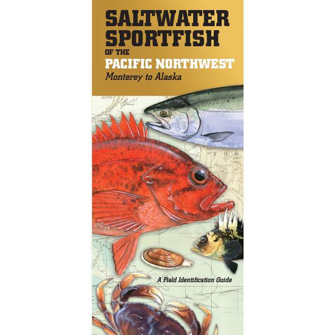 Paradise Clay PAR075 Saltwater Sport Fish of the Pacific NW: Monterey to Alaska FIELD GUIDE - Folding Pocket Guide