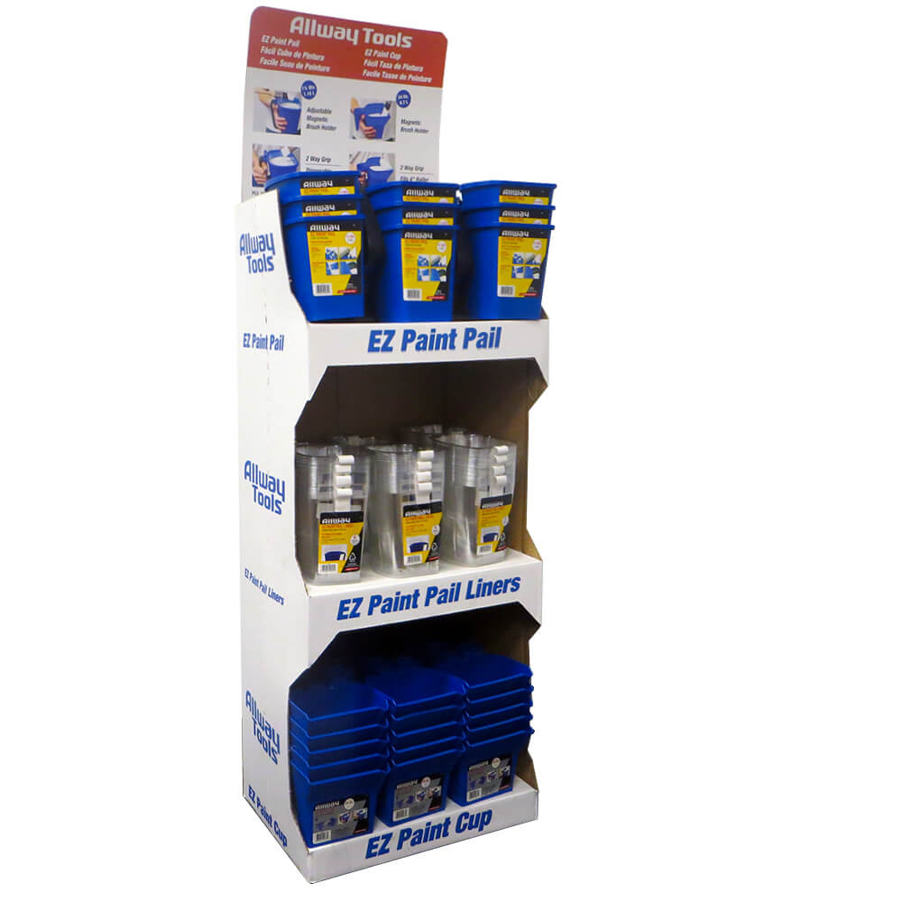 Allway PCQP 72-Piece Paint Pail & Liner Display