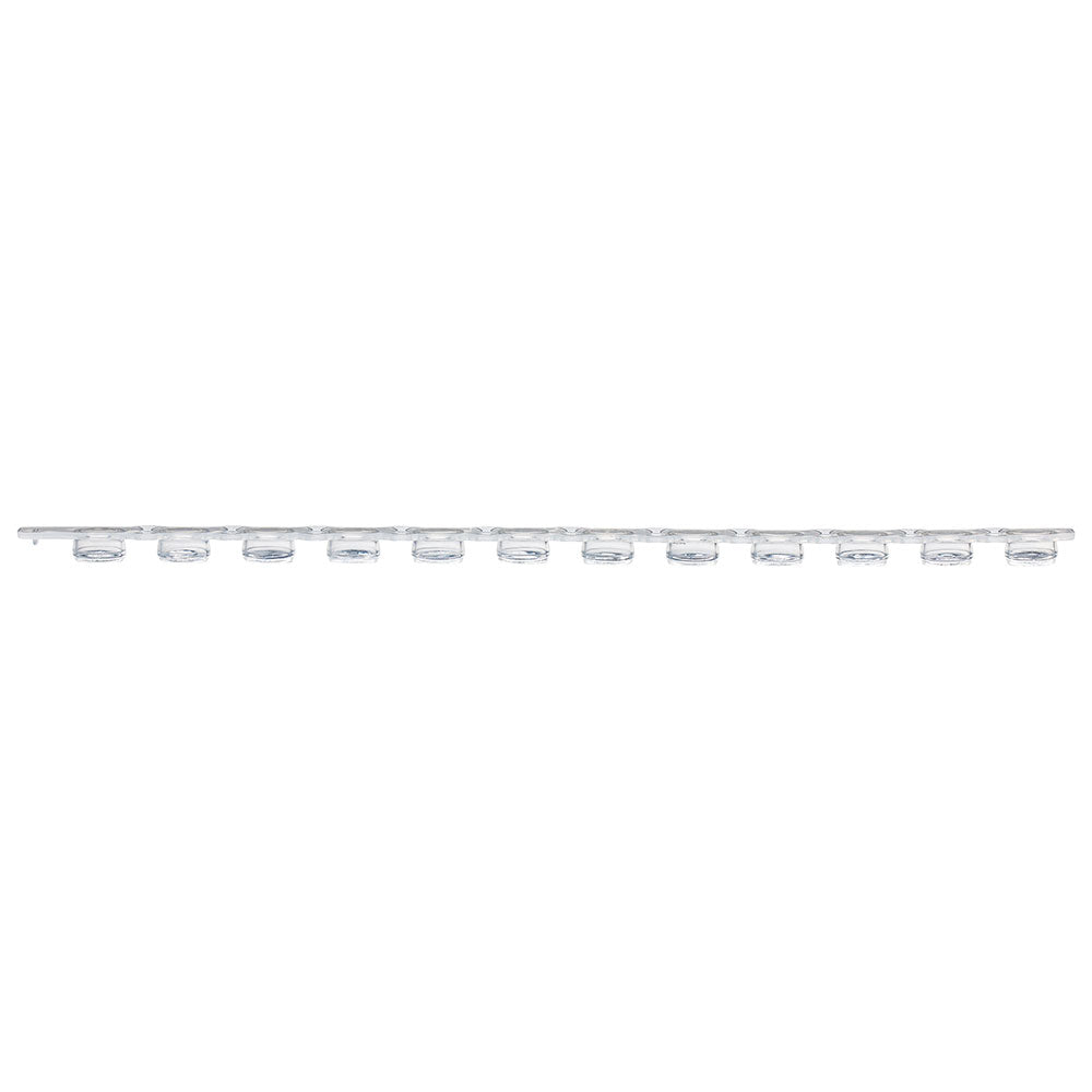 Globe Scientific PCR-02FC-12 0.2mL 12-Strip Flat Caps No Tubes Optically-Clear for qPCR