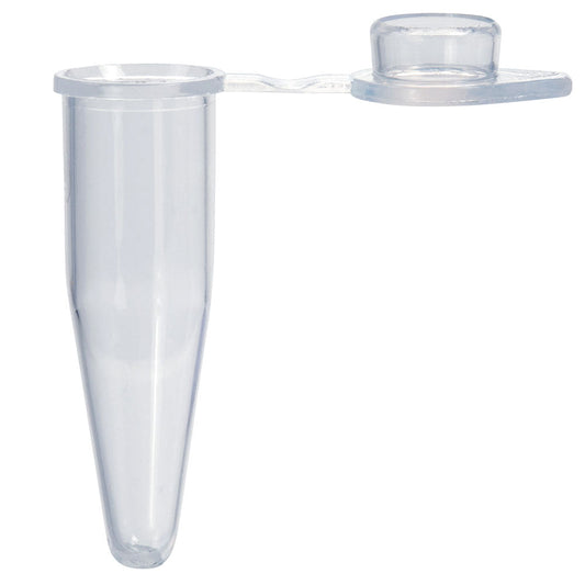 Globe Scientific PCR-02FQ 0.2mL Individual PCR Tube with Optically Clear Flat Cap for qPCR Clear