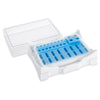Globe Scientific PCR-COLDCOR PCR Cold Work Rack 4°C holds 64 x 0.1mL for Corbett Style 4-Strip Tubes 16 x 0.2mL PCR Tubes 4 x 0.5mL PCR Tubes Blue to White