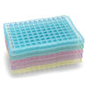 Globe Scientific PCR-HS-FL02-RW 0.2mL 96-Well PCR Plate Half Skirt (ABI-style) Flat top Assorted Colors (Blue Red Green Yellow and Violet)