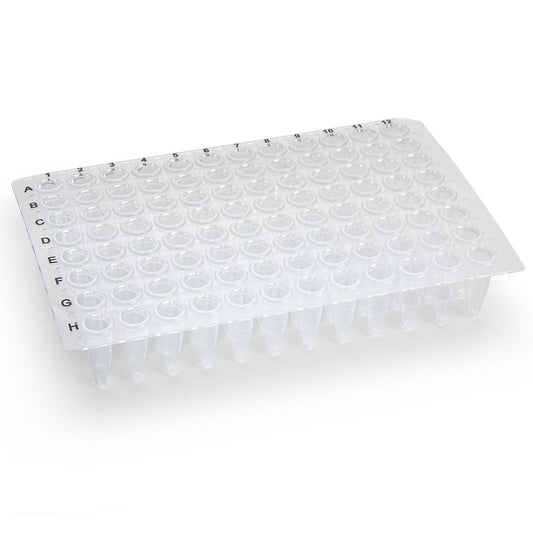 Globe Scientific PCR-NS-02-CUT 0.2mL 96-Well PCR Plate No Skirt Cuttable Flat Top Clear