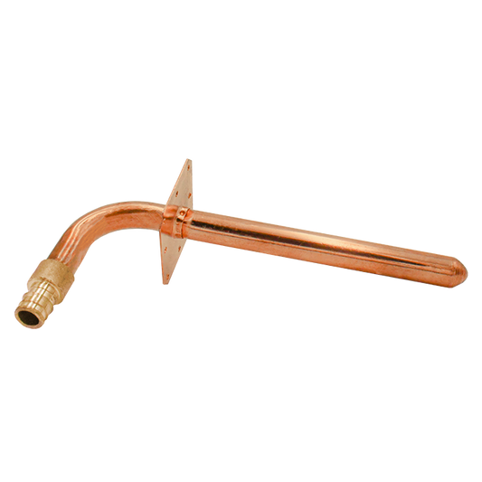 Legend Valves 507-514 1/2" x 6" Wrot Copper and No Lead Forged Brass Cold Expansion PEX Stub Out with Flange