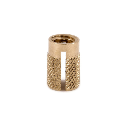 E-Z Press™ Threaded Insert for Plastic - Flush - Brass - 1/4-20 (Pack of 25)