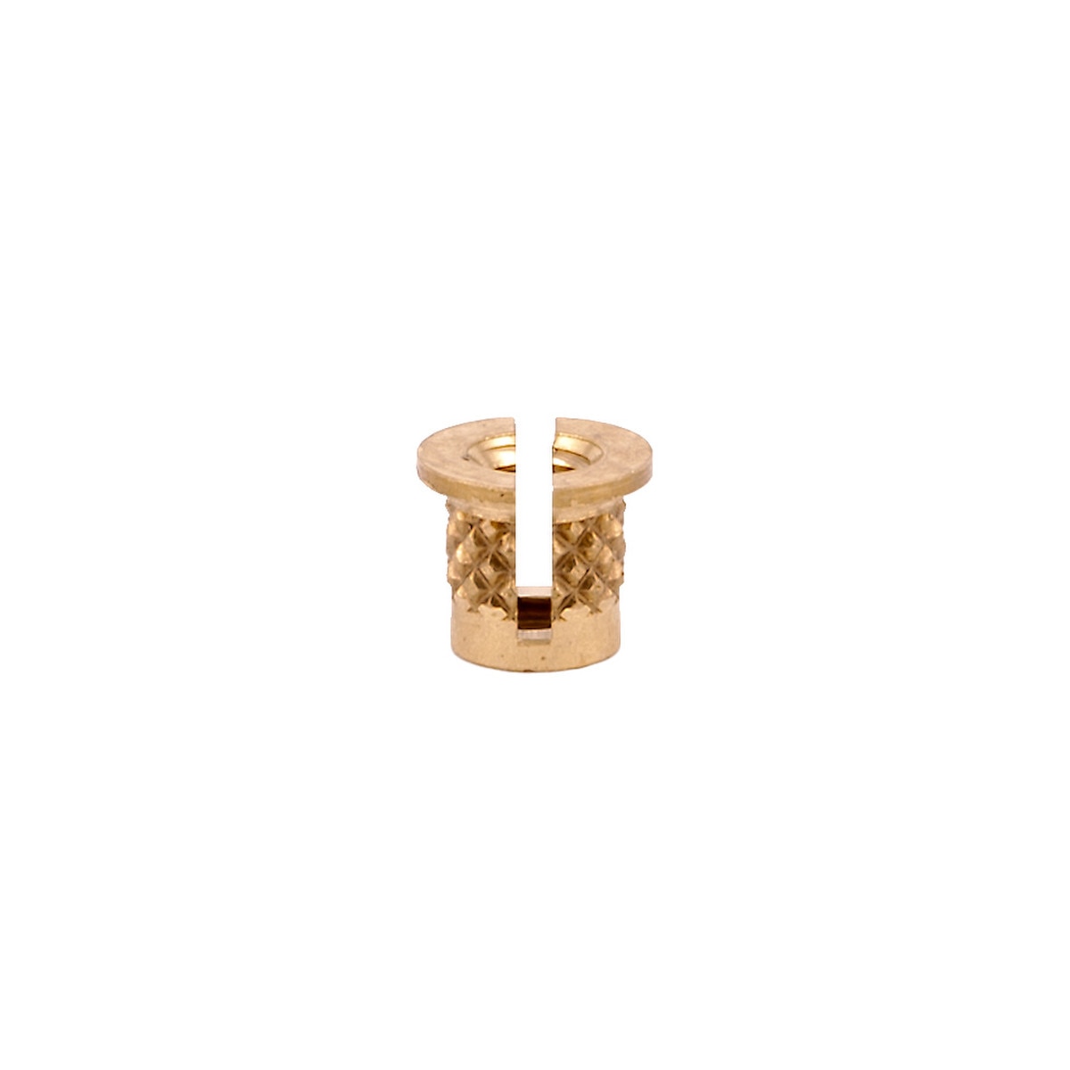 E-Z Press™ Threaded Insert for Plastic - Reverse Slot - Brass - 4-40 (Pack of 25)