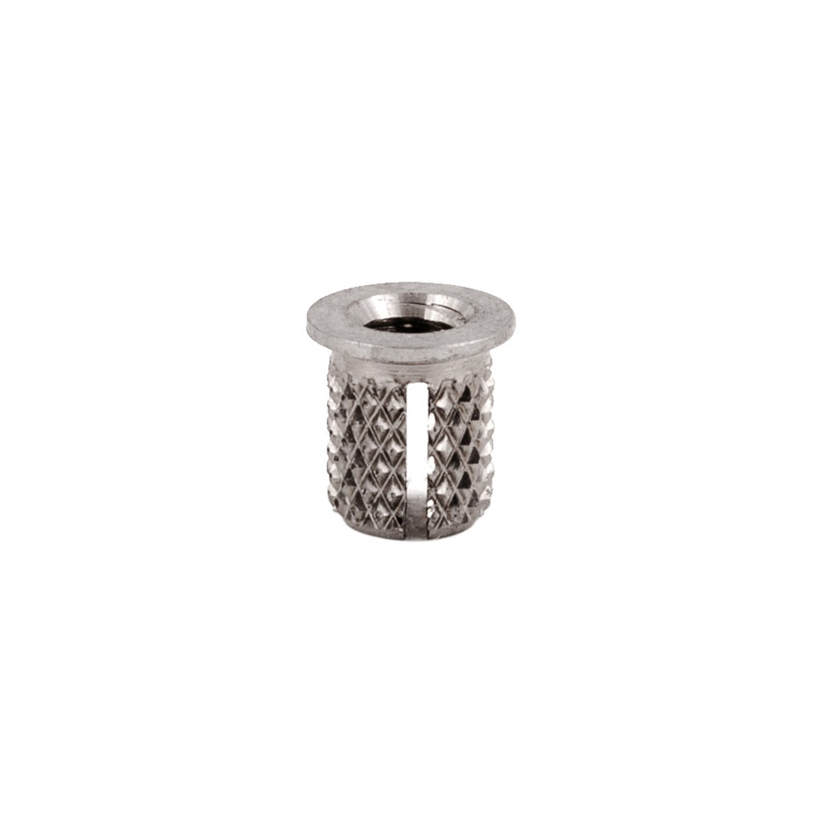 E-Z Press™ Threaded Insert for Plastic - Flanged - 303 Stainless - 6-32 (Pack of 10)