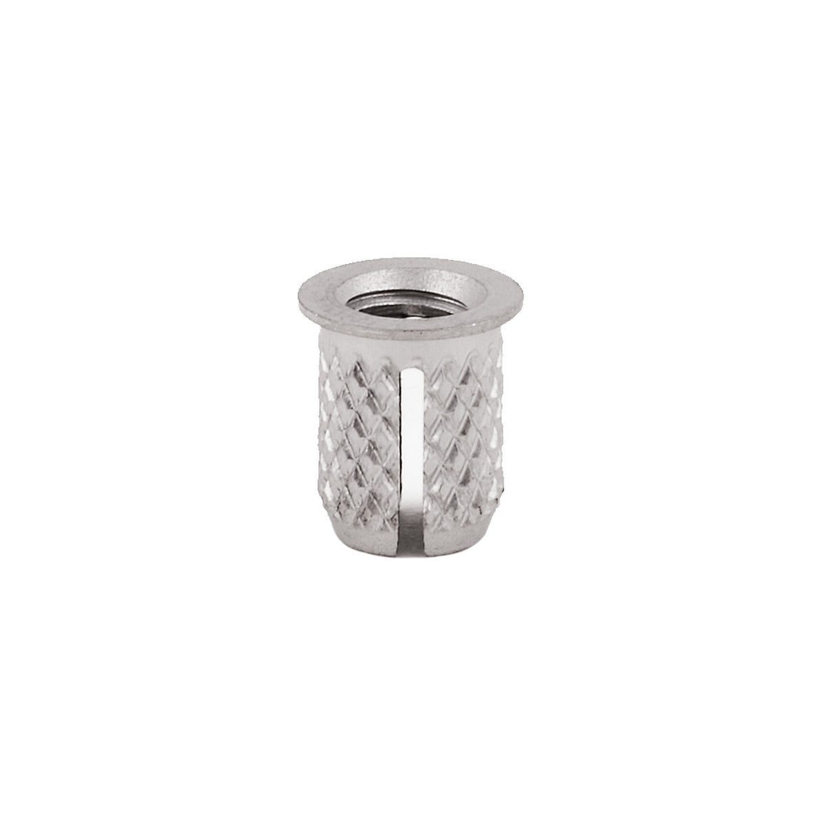 E-Z Press™ Threaded Insert for Plastic - Flanged - 303 Stainless - 8-32 (Pack of 5)