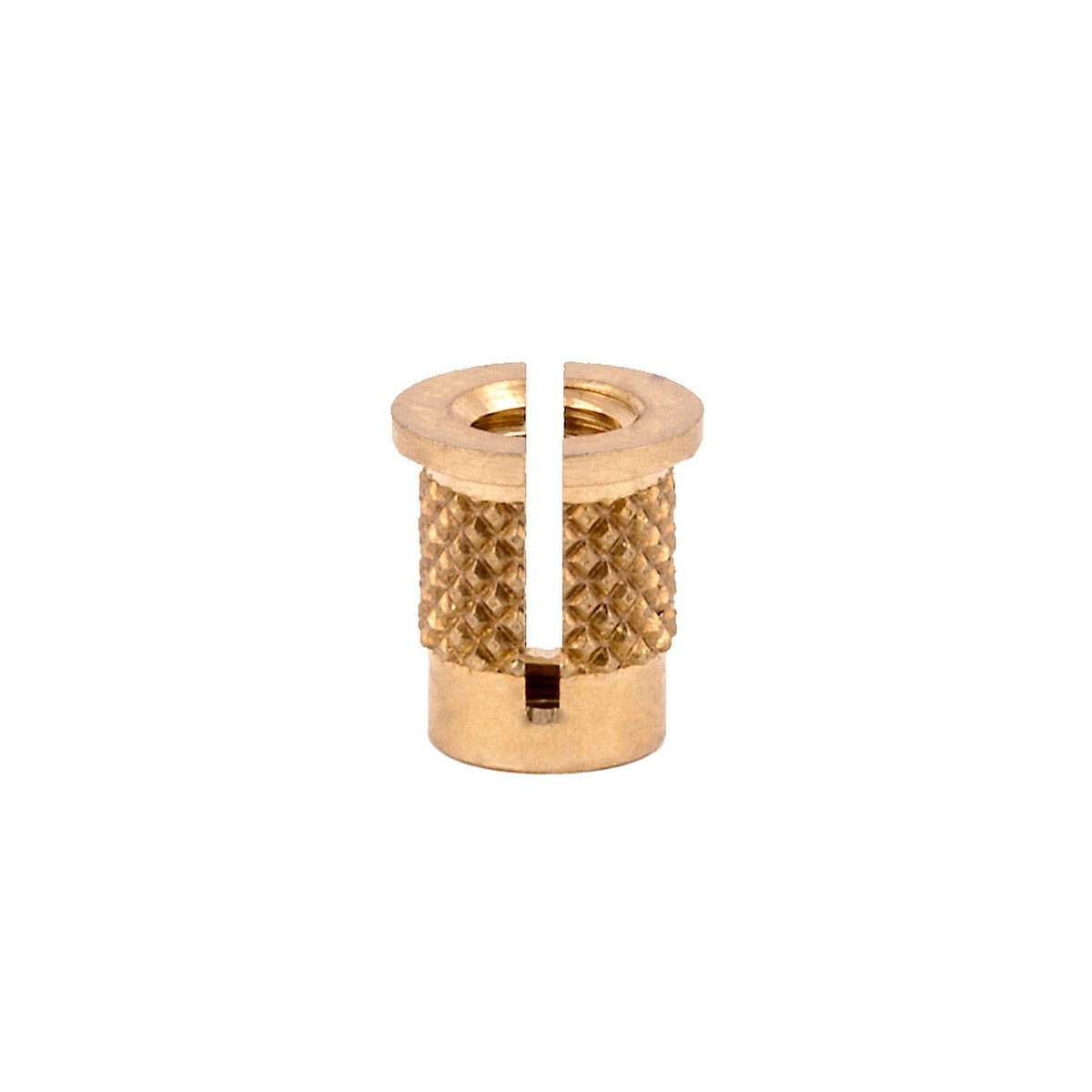 E-Z Press™ Threaded Insert for Plastic - Reverse Slot - Brass - 8-32 (Pack of 25)