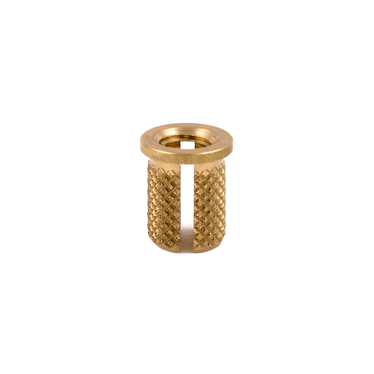 E-Z Press™ Threaded Insert for Plastic - Flanged - Brass - 10-32 (Pack of 25)