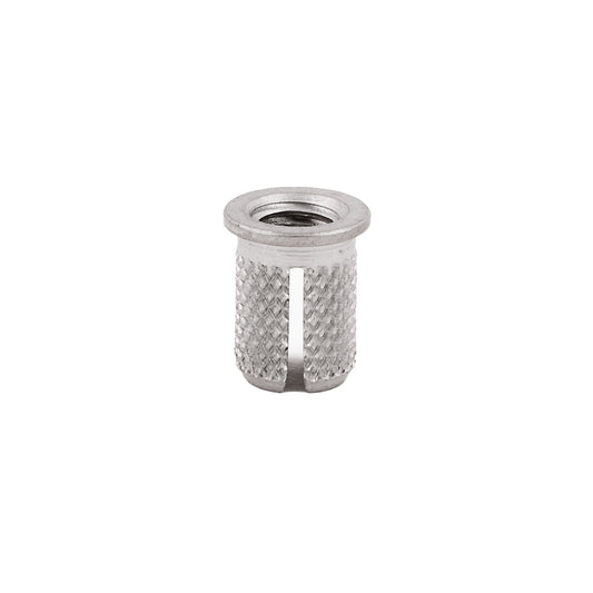 E-Z Press™ Threaded Insert for Plastic - Flanged - 303 Stainless - 10-32 (Pack of 5)