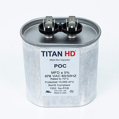 Packard POCF40A Titan Hd Run Capacitor 40 Mfd 440/370 Volt Oval