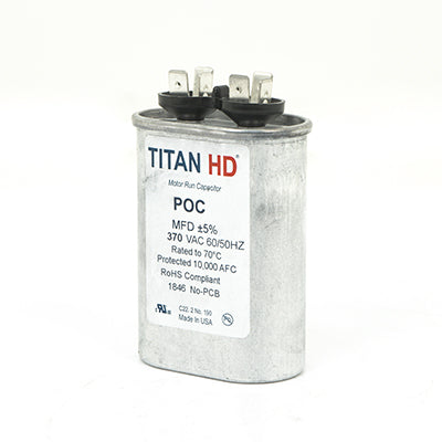 Packard POC15A Titan Hd Run Capacitor 15 Mfd 370 Volt Oval