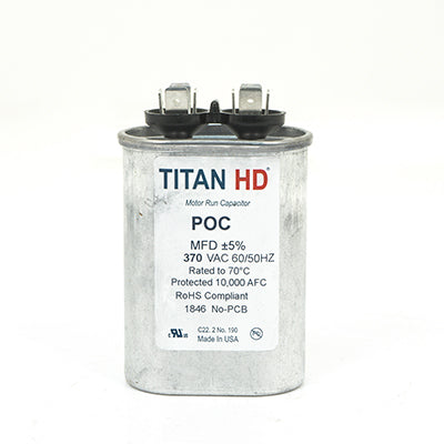 Packard POC15A Titan Hd Run Capacitor 15 Mfd 370 Volt Oval