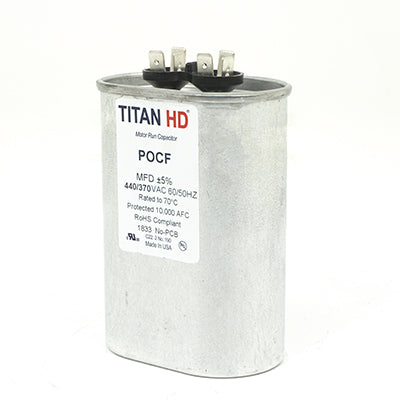 Packard POCF70A Titan Hd Run Capacitor 70 Mfd 440/370 Volt Oval