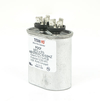 Packard POCF7.5A Titan Hd Run Capacitor 7.5 Mfd 440/370 Volt Oval