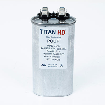 Packard POCF35A Titan Hd Run Capacitor 35 Mfd 440/370 Volt Oval