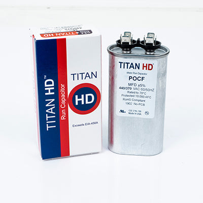 Packard POCF35A Titan Hd Run Capacitor 35 Mfd 440/370 Volt Oval