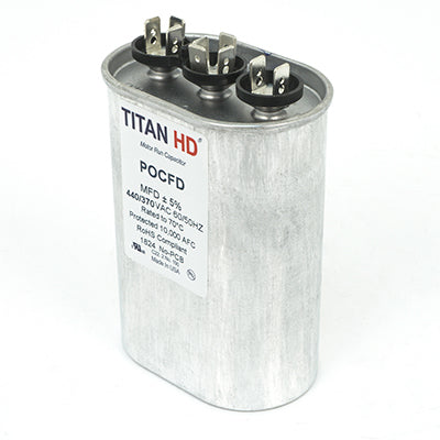 Packard POCFD455A Titan Hd Run Capacitor 45+5 Mfd 440/370 Volt Oval