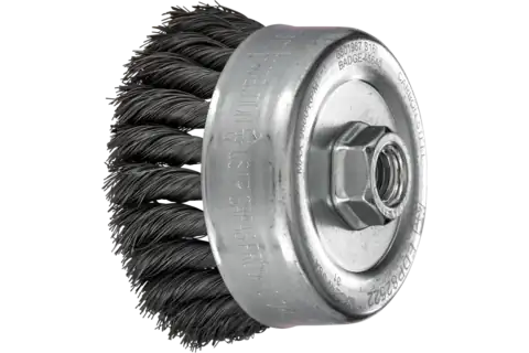 PFERD 82522 4" Knot Wire Cup Brush .014 Cs Wire 5/8-11
