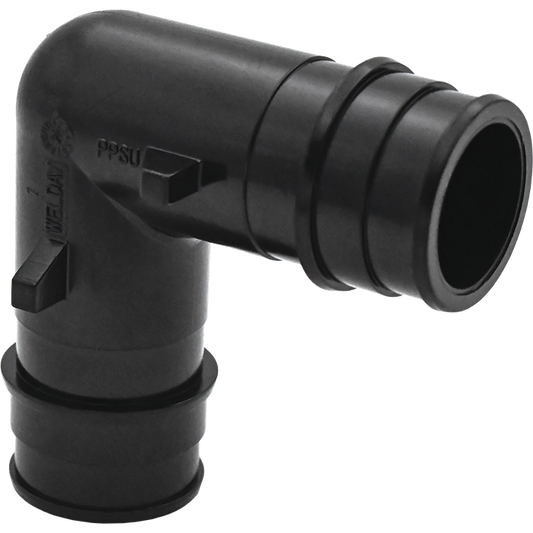 Legend Valves 461-905 1" PPSU Plastic Cold Expansion PEX 90° Elbow