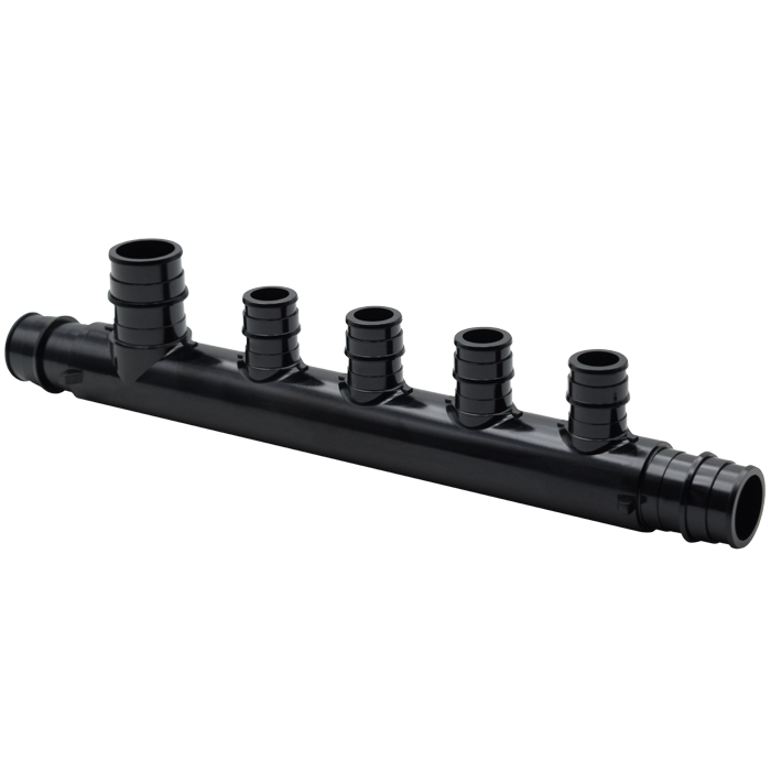 Legend Valves 461-446 3/4" x 3/4" x 3/4" & 1/2" PPSU Plastic Cold Expansion PEX Horizontal Multi-Port Tee