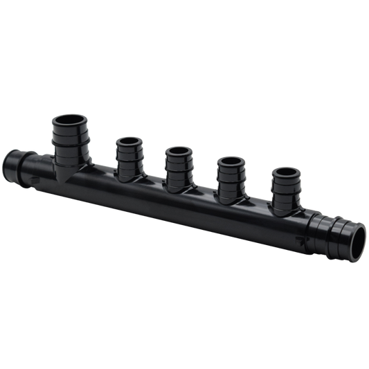 Legend Valves 461-446 3/4" x 3/4" x 3/4" & 1/2" PPSU Plastic Cold Expansion PEX Horizontal Multi-Port Tee
